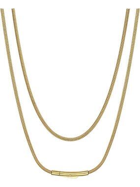 Elegant Thin Snake Chain Necklace for Women - Durable Stainless Steel Jewelry